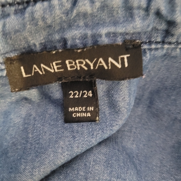 Lane Bryant Button Front Chambray Top Plus Size 22/24 - Picture 9 of 9